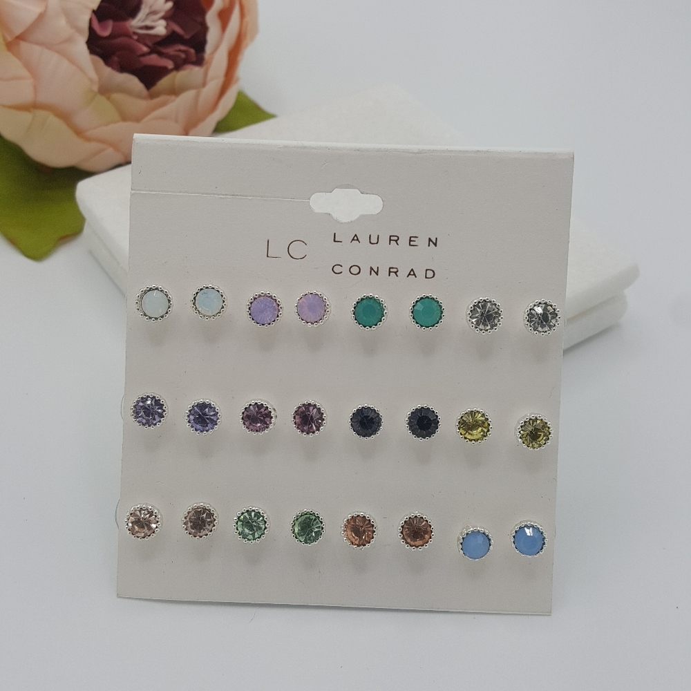 LC Lauren Conrad Simulated Crystal Stud Earrings